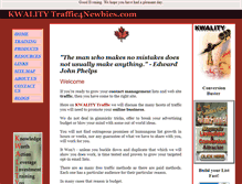 Tablet Screenshot of kwalitytraffic4newbies.com